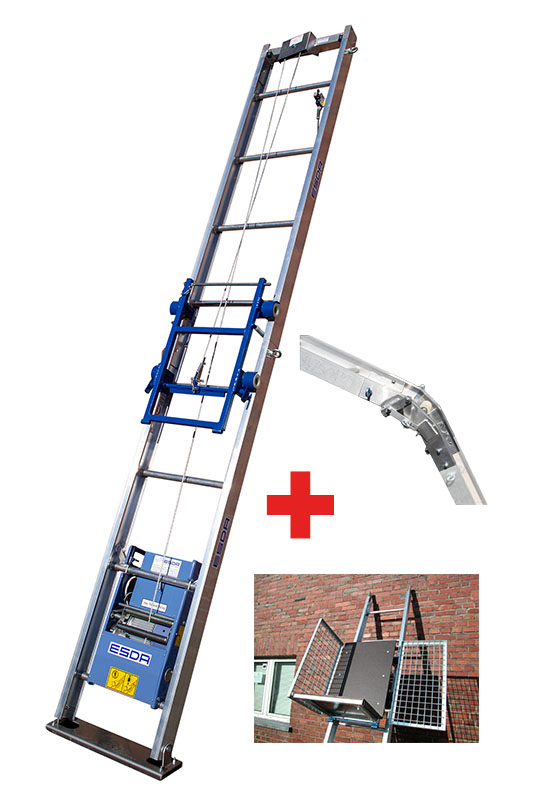 Baulift ESGC 250 Set 11,8 m inkl. 1 St. Uni-Pritsche inkl. 1 St. Knickstück - 0,8 m